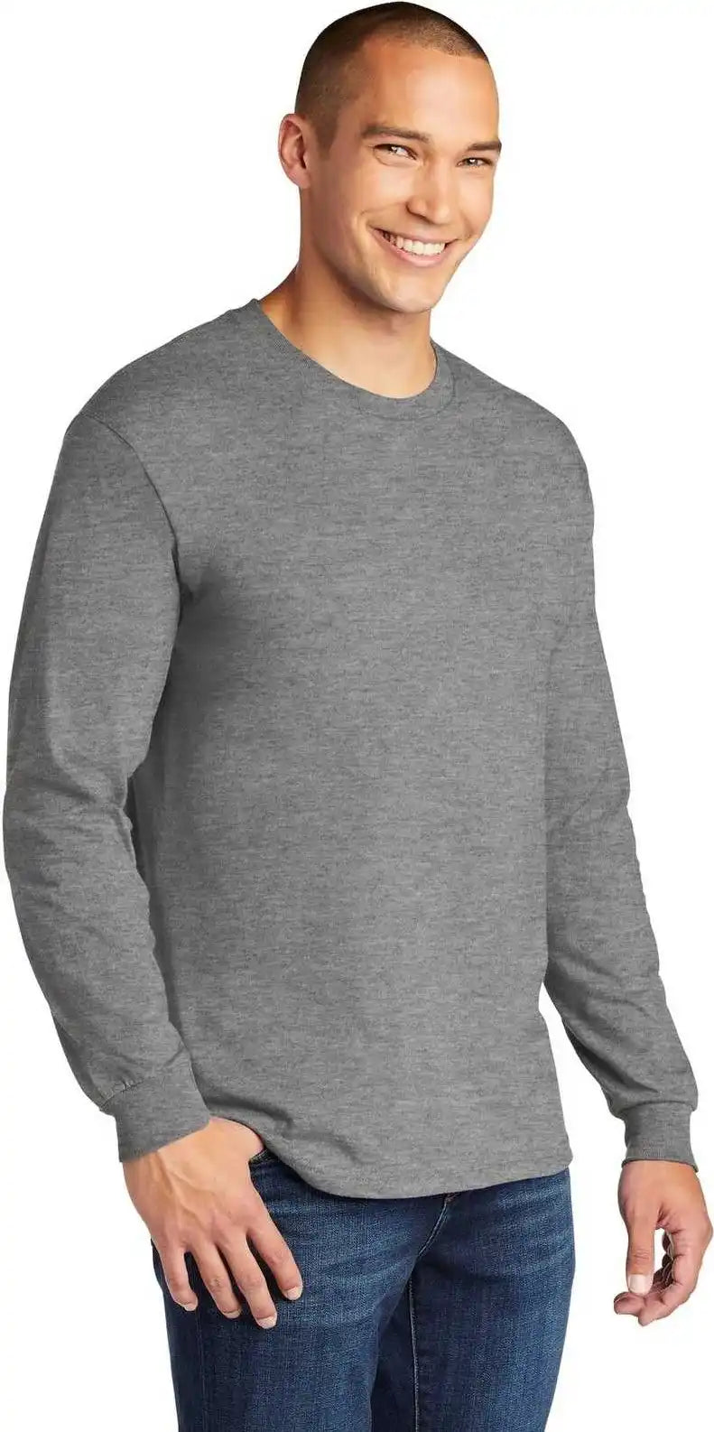 Gildan H400 Hammer Long Sleeve t Shirt Graphite Heather