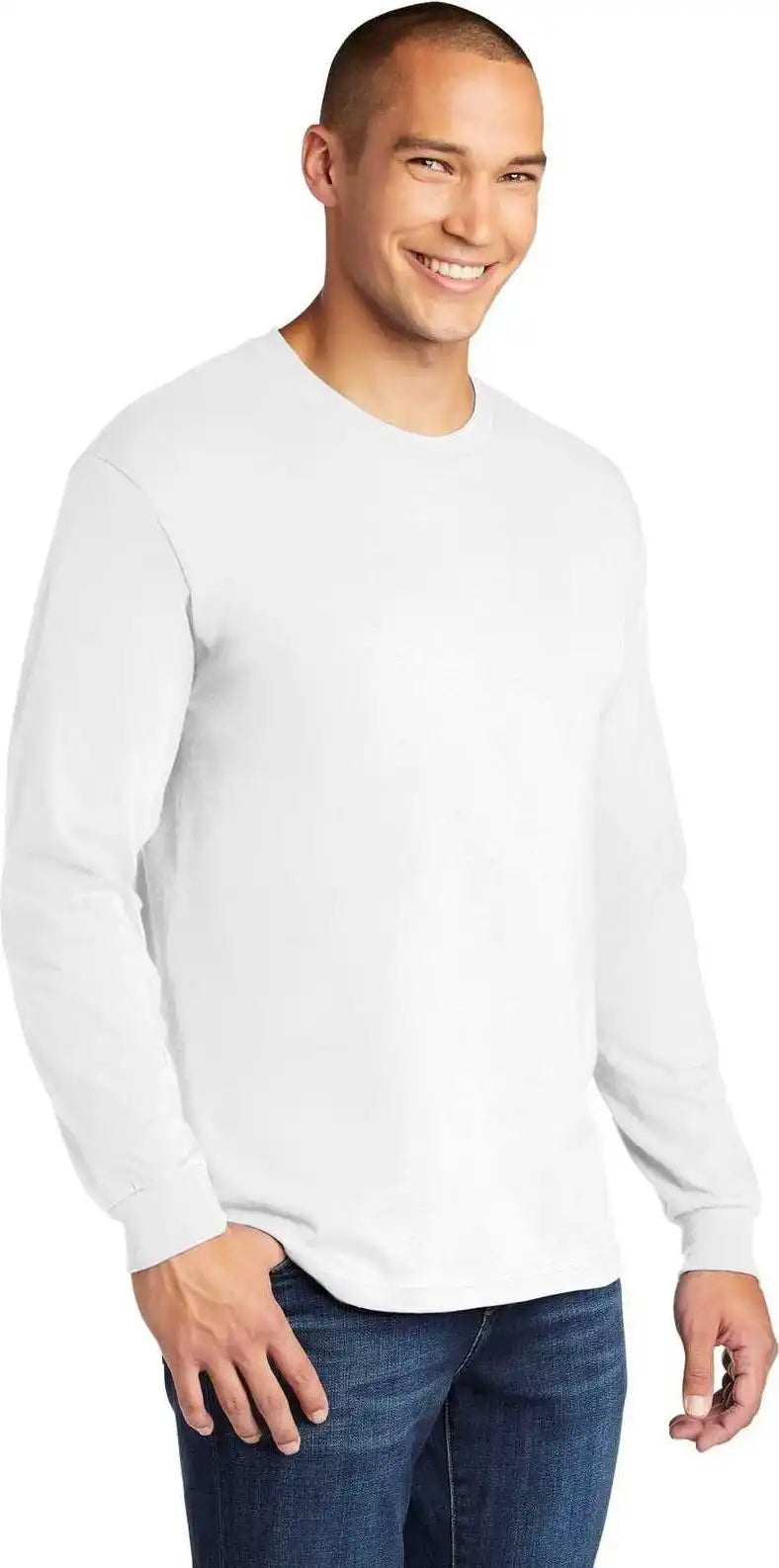 Gildan H400 Hammer Long Sleeve t Shirt White