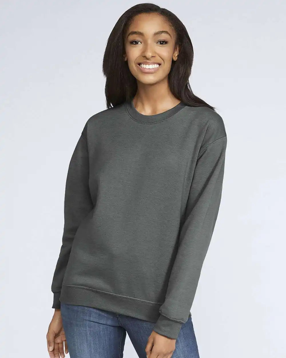 Gildan Sf000 Softstyle Crewneck Sweatshirt Charcoal