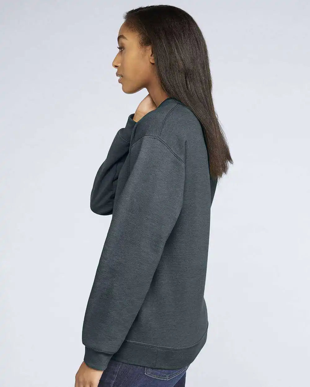 Gildan Sf000 Softstyle Crewneck Sweatshirt Dark Heather