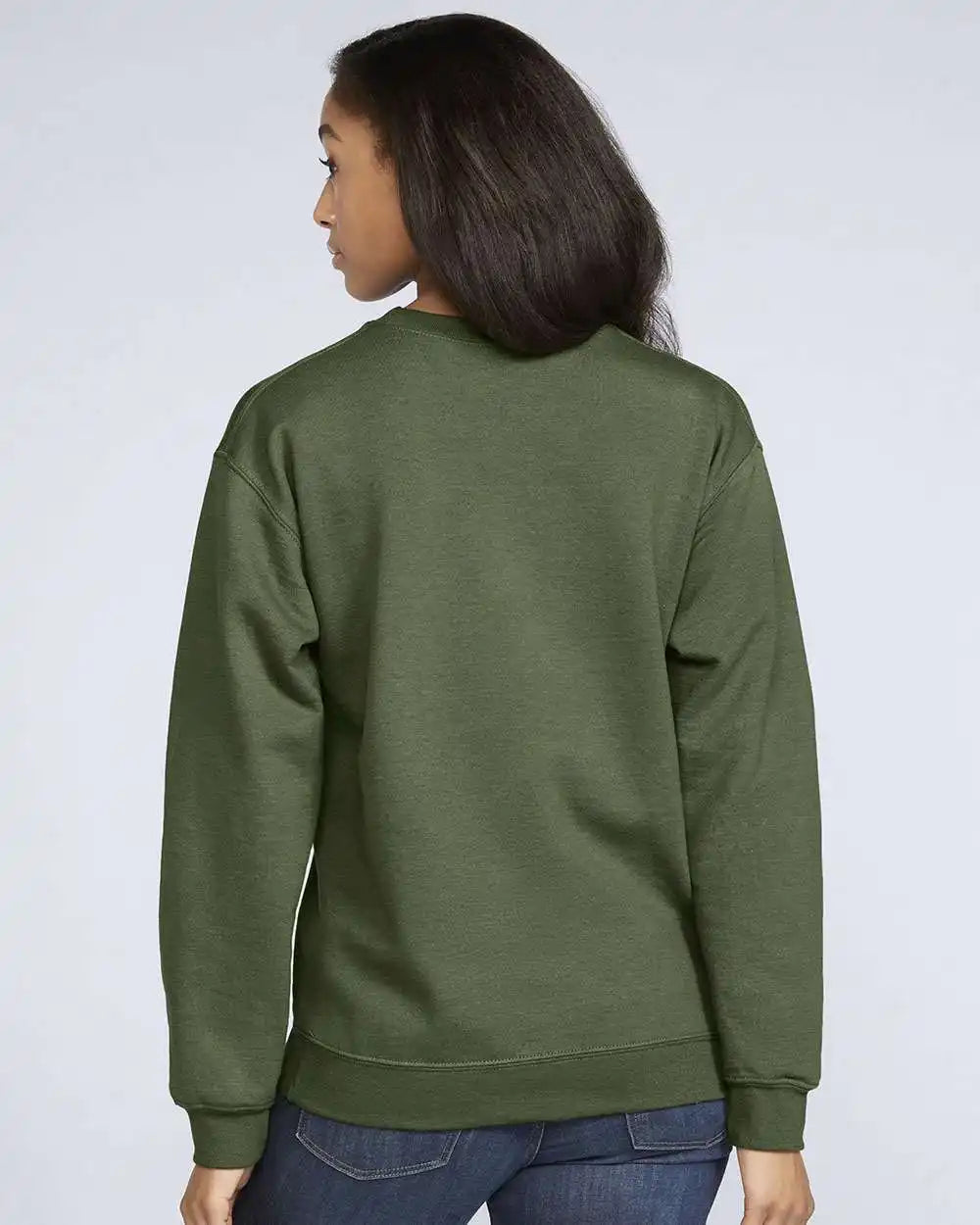 Gildan Sf000 Softstyle Crewneck Sweatshirt Military Green