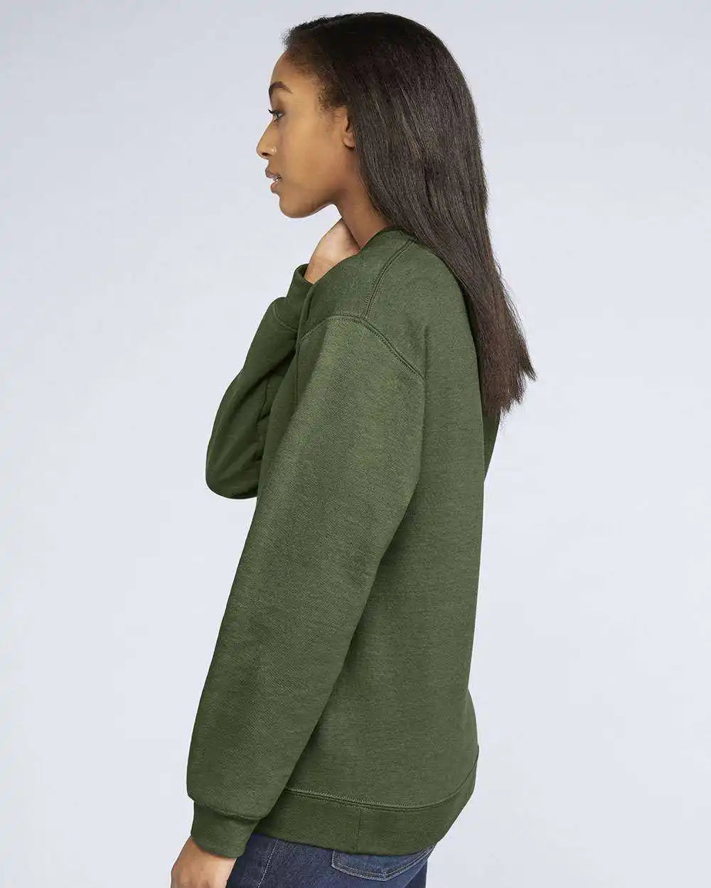 Gildan Sf000 Softstyle Crewneck Sweatshirt Military Green