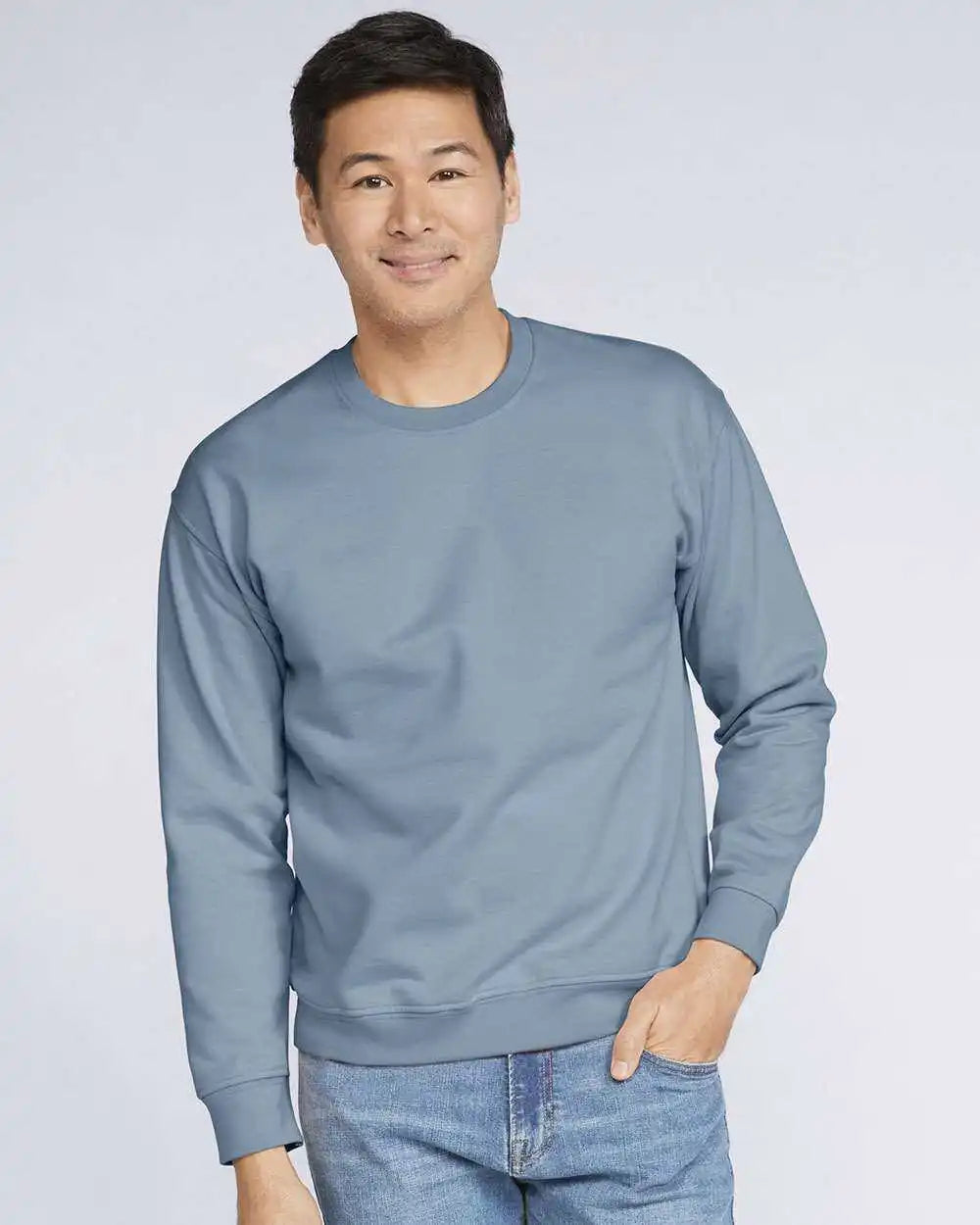 Gildan Sf000 Softstyle Crewneck Sweatshirt Stone Blue