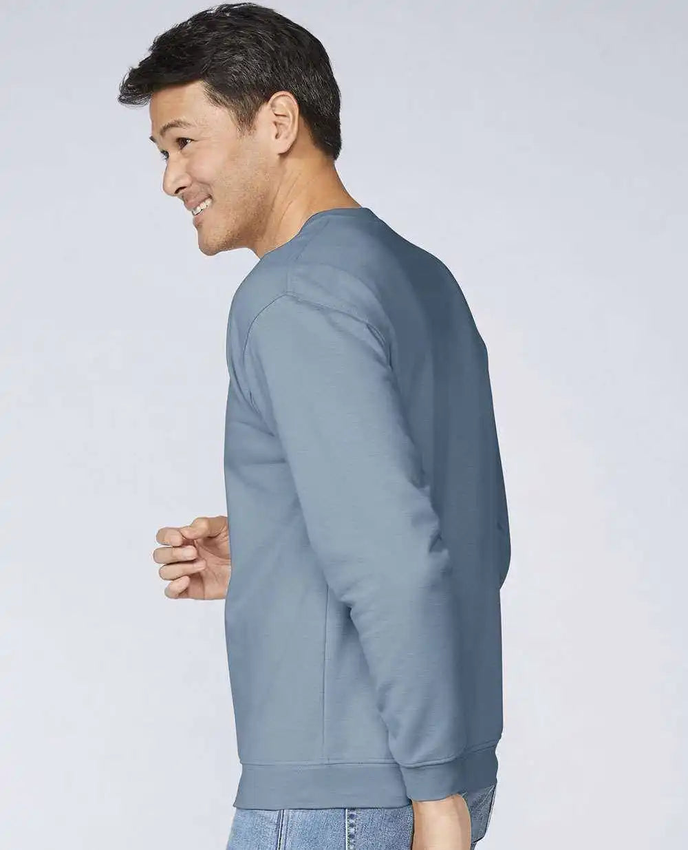 Gildan Sf000 Softstyle Crewneck Sweatshirt Stone Blue