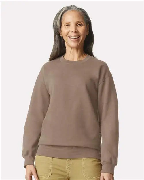 Gildan Sf000 Softstyle® Midweight Crewneck Sweatshirt - Brown Savana