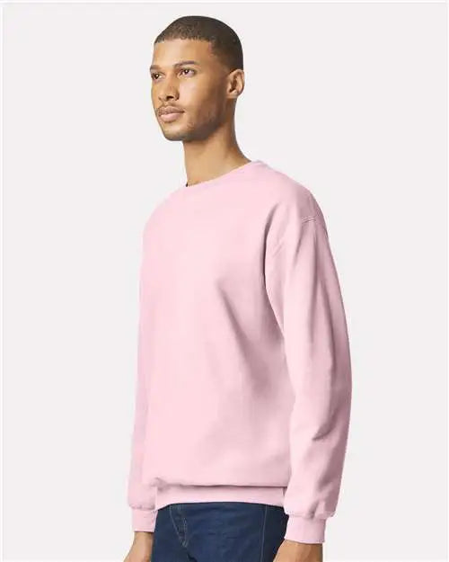 Gildan Sf000 Softstyle® Midweight Crewneck Sweatshirt - Light Pink