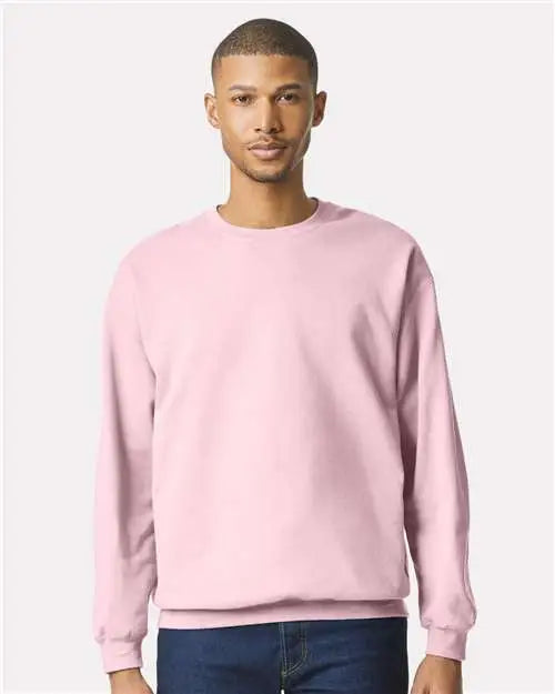 Gildan Sf000 Softstyle® Midweight Crewneck Sweatshirt - Light Pink