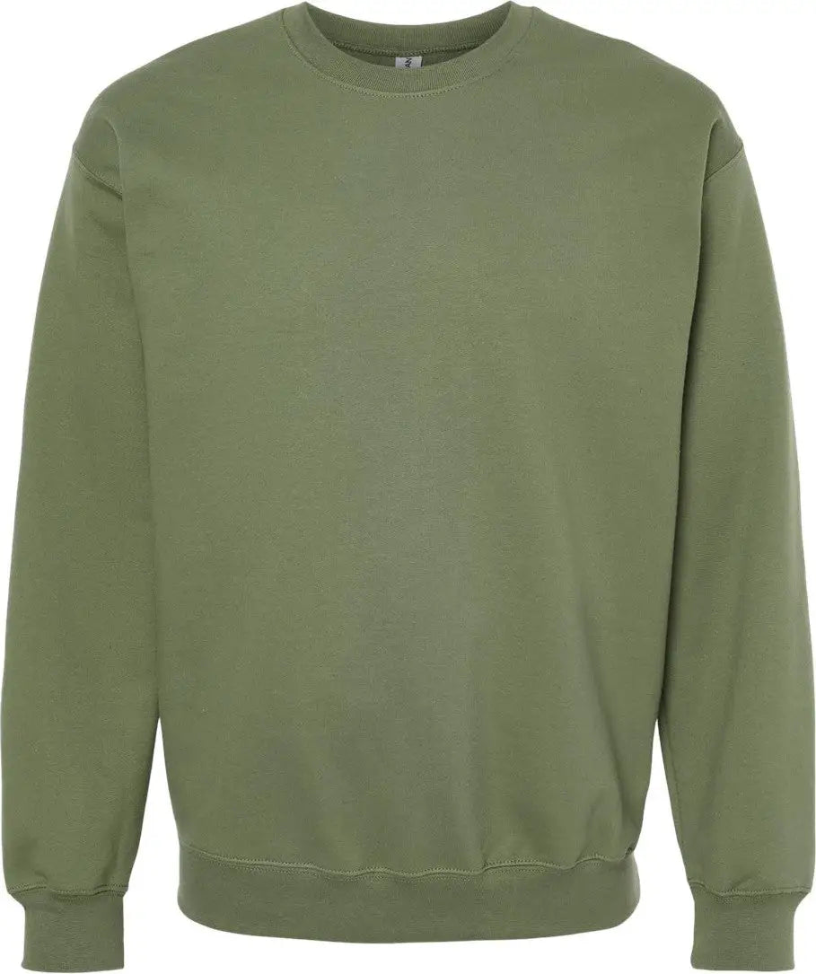 Gildan Sf000 Softstyle® Midweight Crewneck Sweatshirt - Military Green - Xs