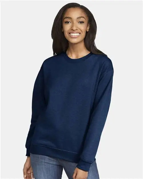 Gildan Sf000 Softstyle® Midweight Crewneck Sweatshirt - Navy