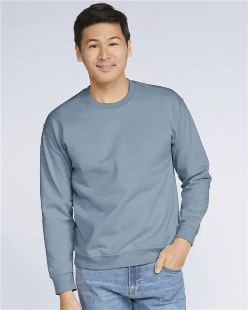 Gildan Sf000 Softstyle® Midweight Crewneck Sweatshirt - Stone Blue