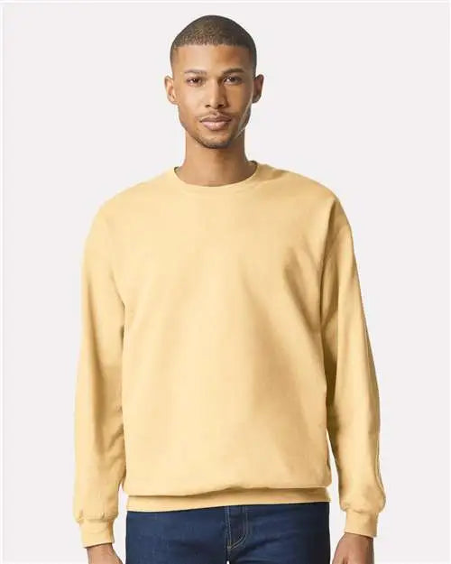 Gildan Sf000 Softstyleâ Midweight Crewneck Sweatshirt - Yellow Haze