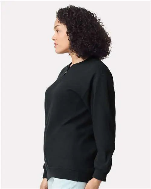 Gildan Sf008 Softstyle® Midweight 1/4 Zip Sweatshirt - Black