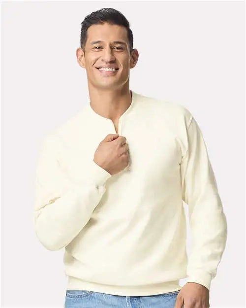Gildan Sf008 Softstyle® Midweight 1/4 Zip Sweatshirt - off White