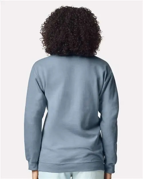 Gildan Sf008 Softstyle® Midweight 1/4 Zip Sweatshirt - Stone Blue