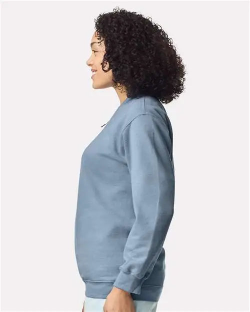 Gildan Sf008 Softstyle® Midweight 1/4 Zip Sweatshirt - Stone Blue