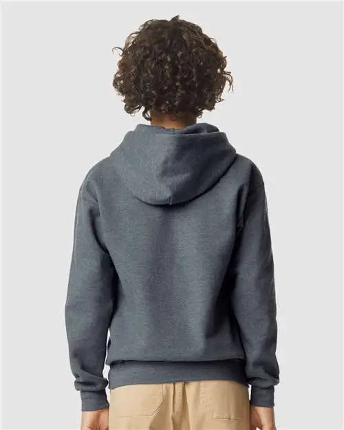 Gildan Sf500b Softstyle® Youth Midweight Hooded Sweatshirt - Dark Heather