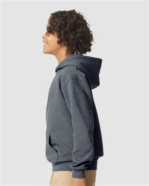 Gildan Sf500b Softstyle® Youth Midweight Hooded Sweatshirt - Dark Heather