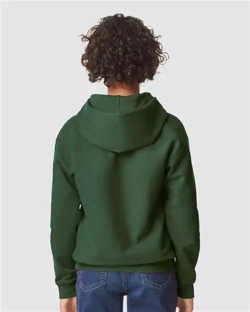 Gildan Sf500b Softstyle® Youth Midweight Hooded Sweatshirt - Forest Green