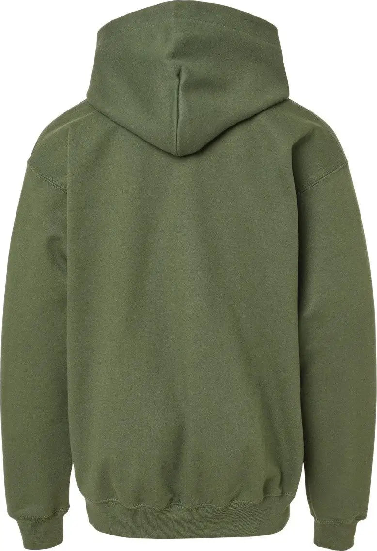 Gildan Sf500b Softstyle® Youth Midweight Hooded Sweatshirt - Military Green