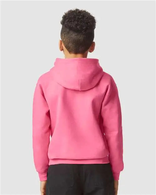 Gildan Sf500b Softstyle® Youth Midweight Hooded Sweatshirt - Pink Lemonade