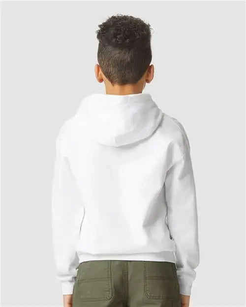 Gildan Sf500b Softstyle® Youth Midweight Hooded Sweatshirt - White