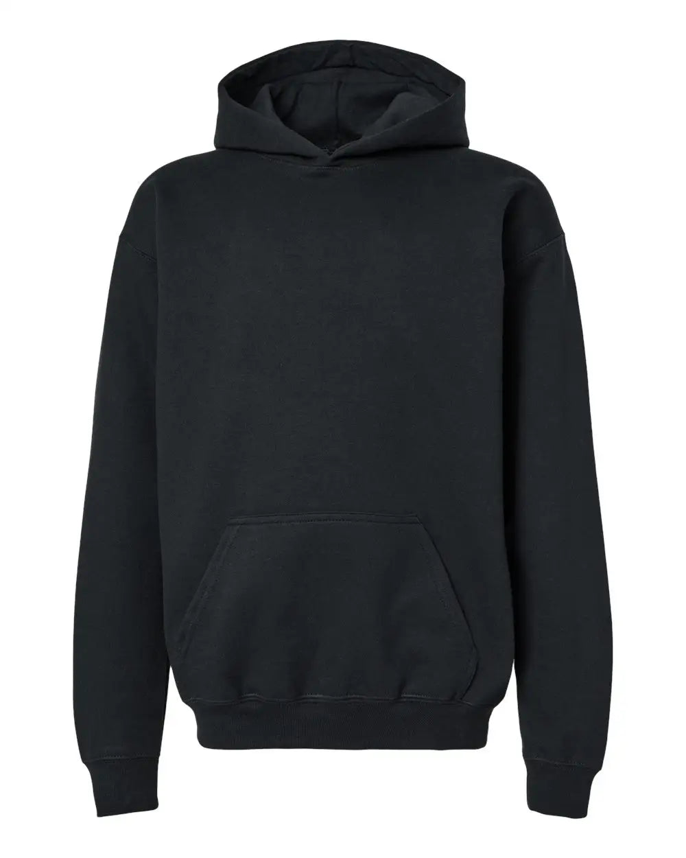 Gildan Sf500b Softstyleâ Youth Midweight Hooded Sweatshirt - Black