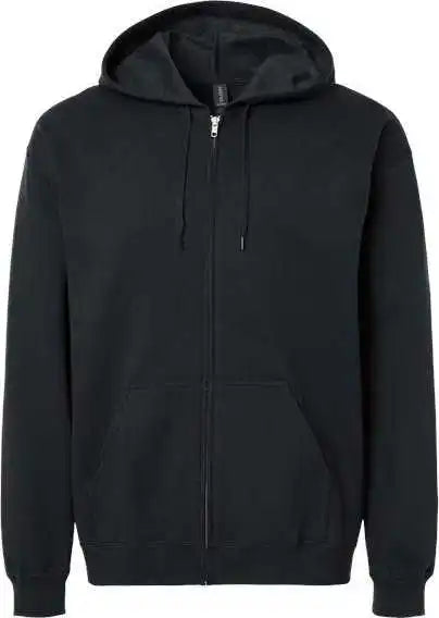 Gildan Sf600 Softstyle Full Zip Hooded Sweatshirt Black