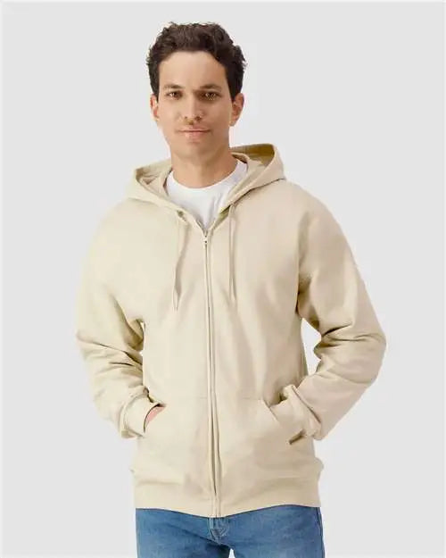 Gildan Sf600 Softstyle® Full-zip Hooded Sweatshirt - Sand