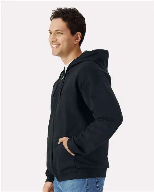 Gildan Sf600 Softstyleâ Full-zip Hooded Sweatshirt - Black