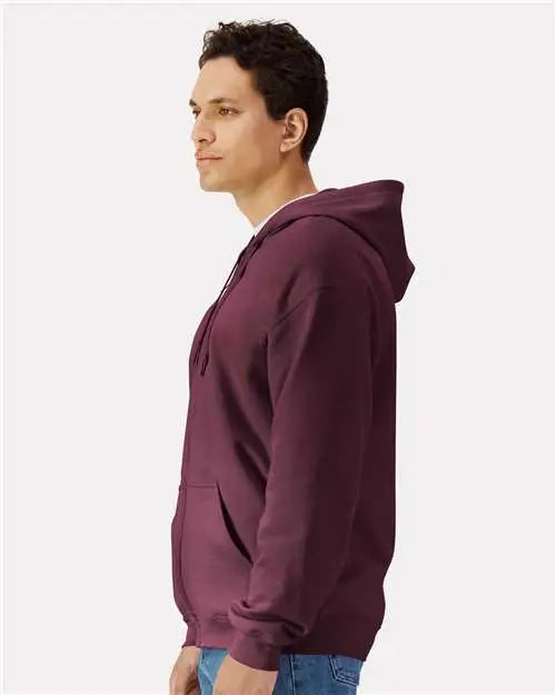 Gildan Sf600 Softstyleâ Full-zip Hooded Sweatshirt - Maroon