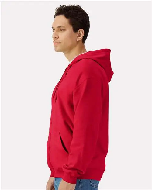 Gildan Sf600 Softstyleâ Full-zip Hooded Sweatshirt - Red