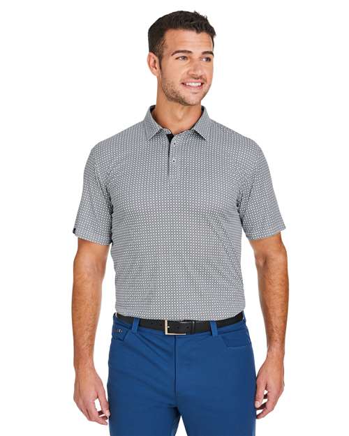 Glacier/ Black Tanner Printed Polo - SW2200