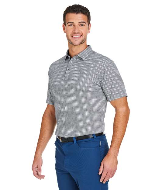 Glacier/ Black Tanner Printed Polo - SW2200
