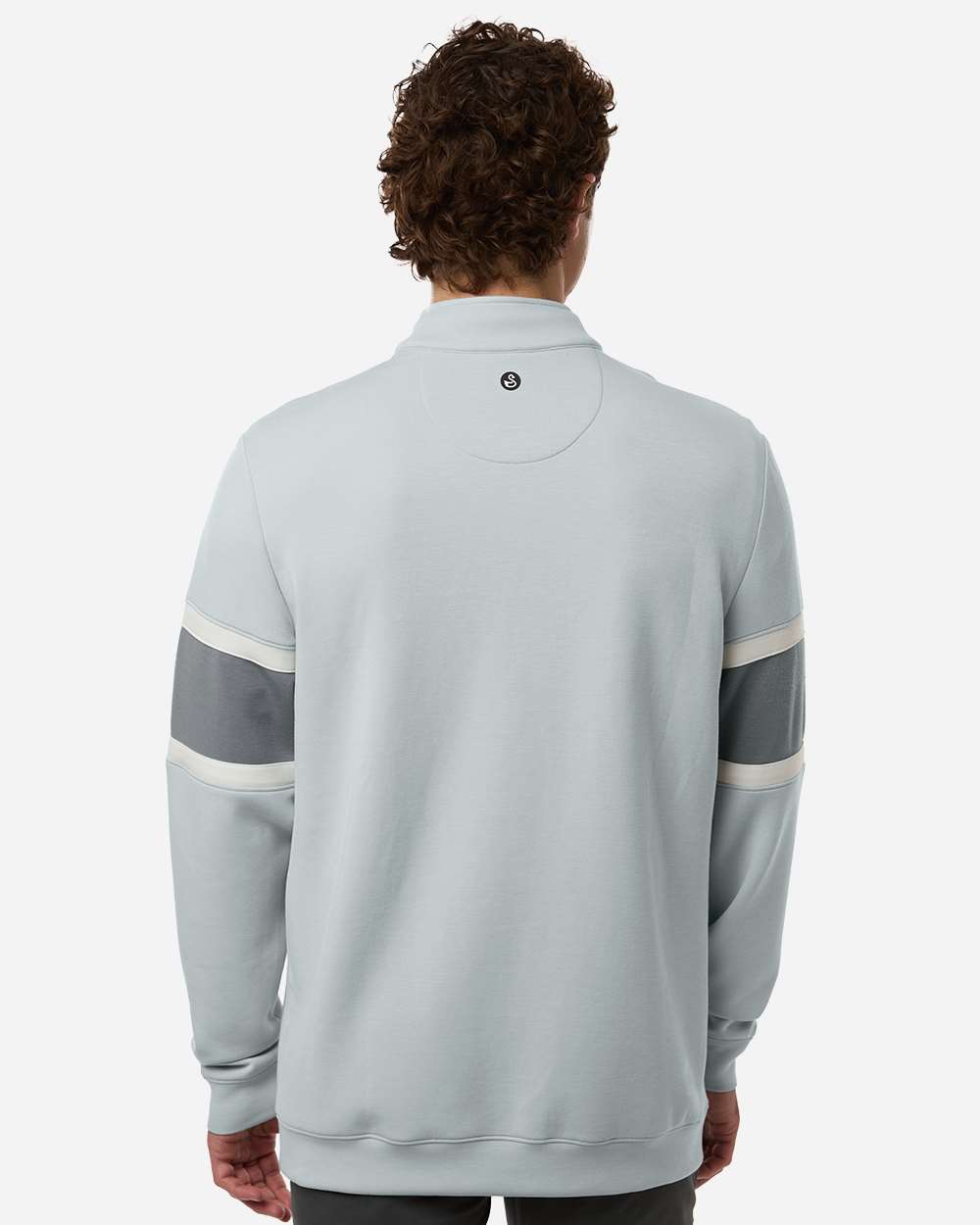 Glacier/ Graphite Men's Owen Quarter-Zip Pullover - SWOQ500 plain