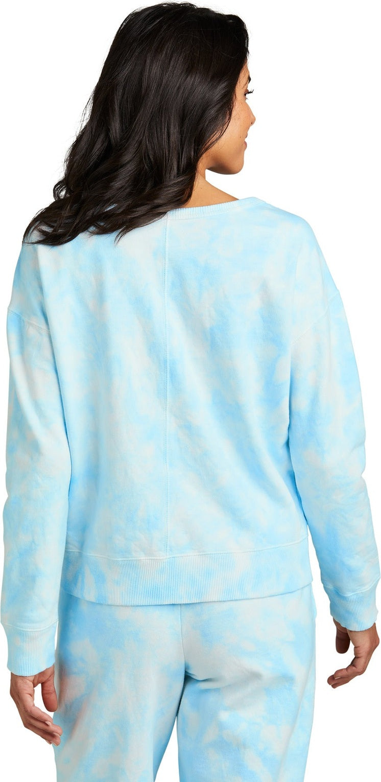 Glacier Port & Co Women's Beach Wash Cloud Tie-Dye V-Neck Sweatshirt LPC140V