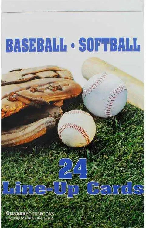 Glover’s Baseball Softball 24 Line-up Cards - 1 Book