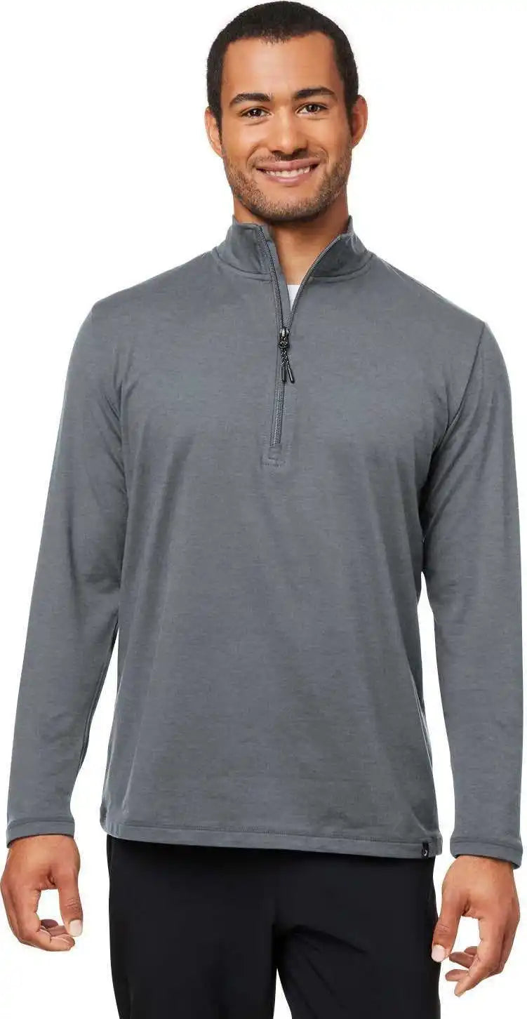 Glyder Mdp1772 Men’s Marbled Jersey Fairway Quarter-zip - Carbon Marble