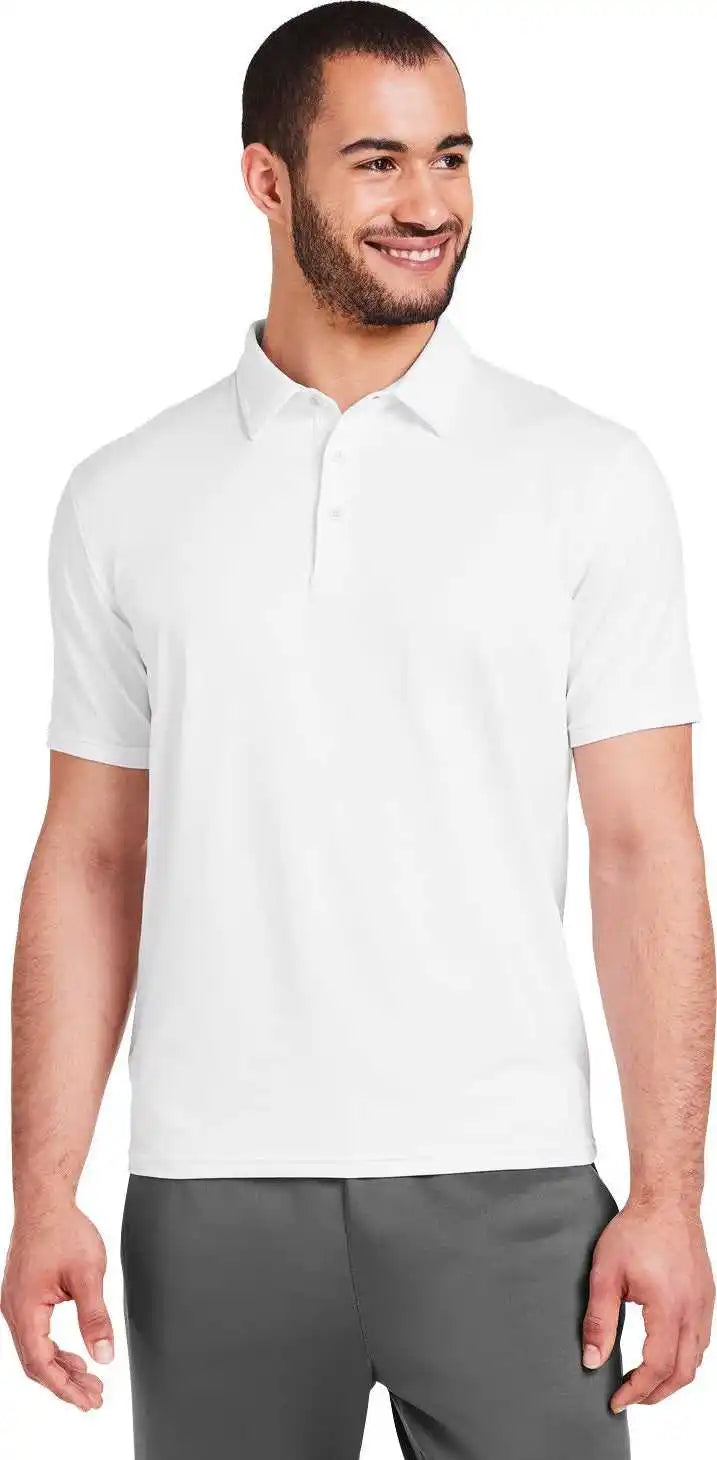Glyder Mdp1799 Men’s Marbled Fairway Polo - White