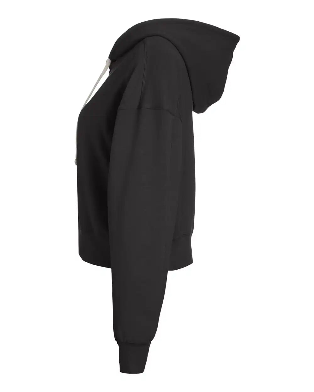 Glyder Pdp1725 Women’s Vintage Oversized Cropped Hooded Sweatshirt - Black - Xs