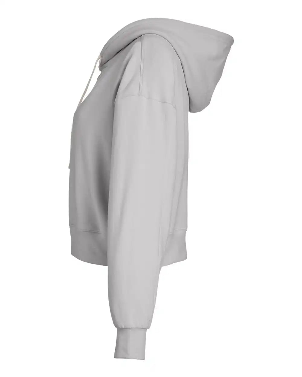 Glyder Pdp1725 Women’s Vintage Oversized Cropped Hooded Sweatshirt - Ash Grey - Xs