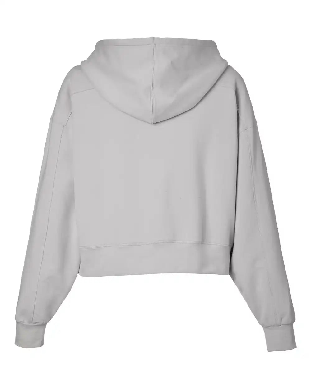 Glyder Pdp1725 Women’s Vintage Oversized Cropped Hooded Sweatshirt - Ash Grey - Xs