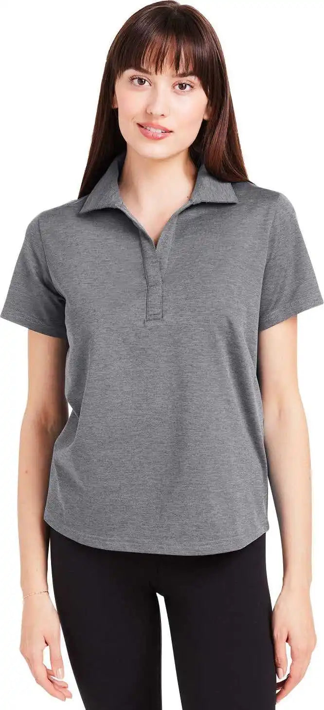 Glyder Pdp7058 Ladies’ Marbled Fairway Polo - Ash Grey
