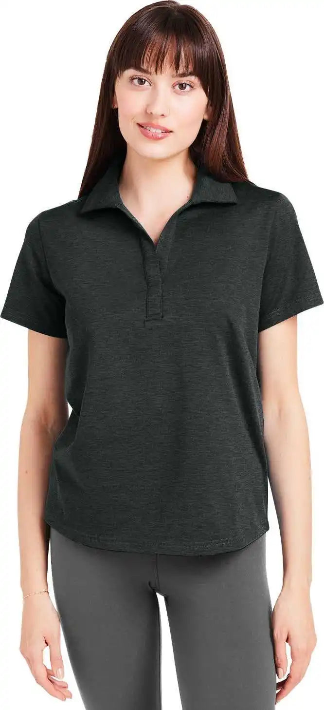 Glyder Pdp7058 Ladies’ Marbled Fairway Polo - Black
