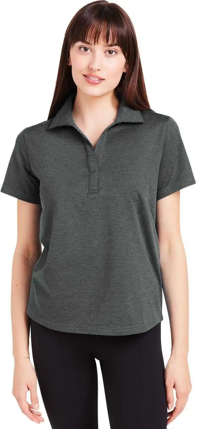 Glyder Pdp7058 Ladies’ Marbled Fairway Polo - Carbon