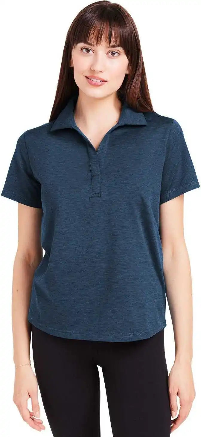 Glyder Pdp7058 Ladies’ Marbled Fairway Polo - Navy