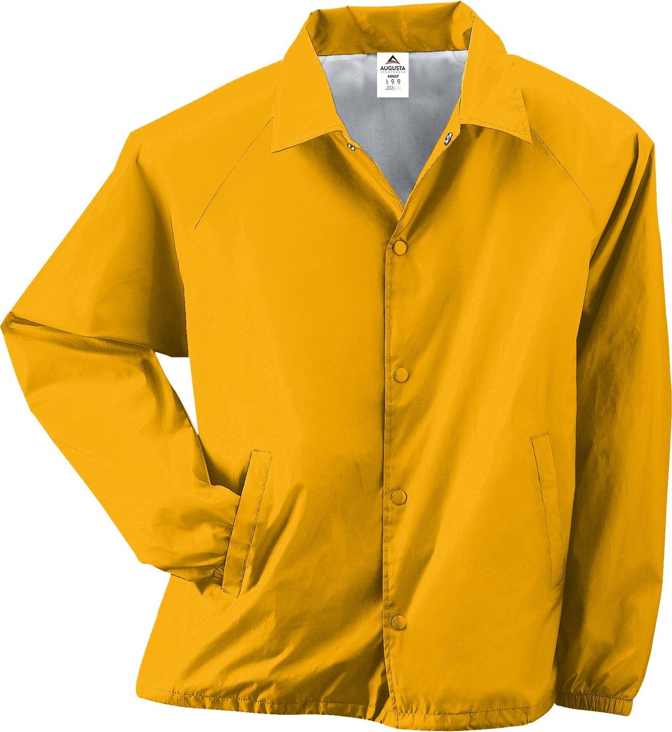 GOLD NYLON COACH S JACKET/LINED