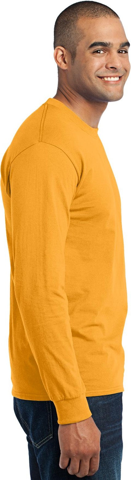 Gold Port & Co Long Sleeve Core Blend Tee. PC55LS