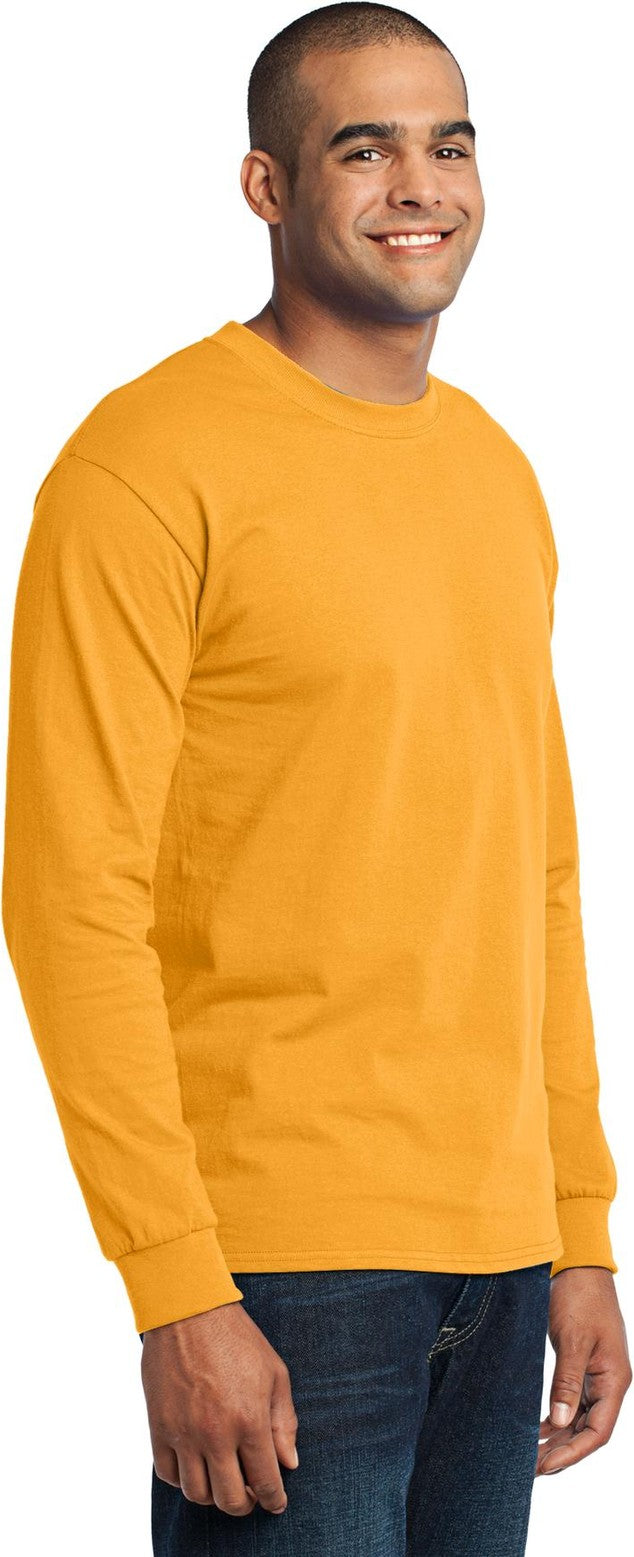 Gold Port & Co Long Sleeve Core Blend Tee. PC55LS