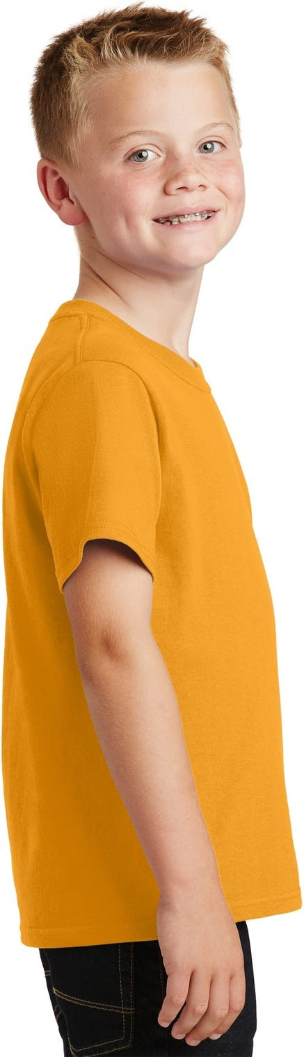 Gold Port & Co Youth Core Cotton Tee. PC54Y