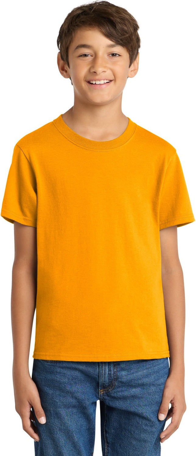 Gold Port & Co Youth Core Cotton Tee. PC54Y